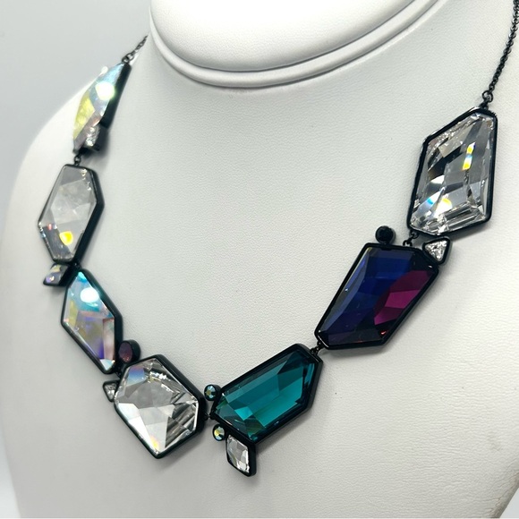 Swarovski Crystal Rocket Collection Geometric Necklace NIB - Picture 3 of 9
